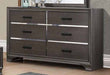 Myco Furniture - Lucy Dresser with Mirror in Gray - LU860-DR-M - GreatFurnitureDeal