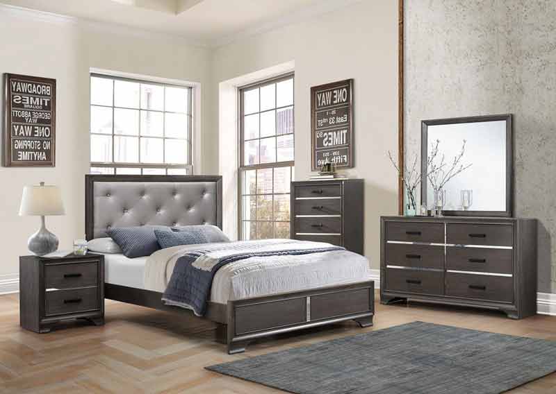 Myco Furniture - Lucy Dresser with Mirror in Gray - LU860-DR-M