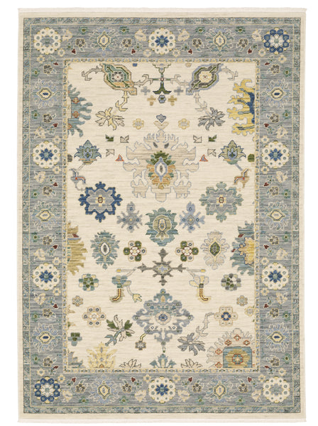 Oriental Weavers - Lucca Ivory/ Blue Area Rug - 846H1