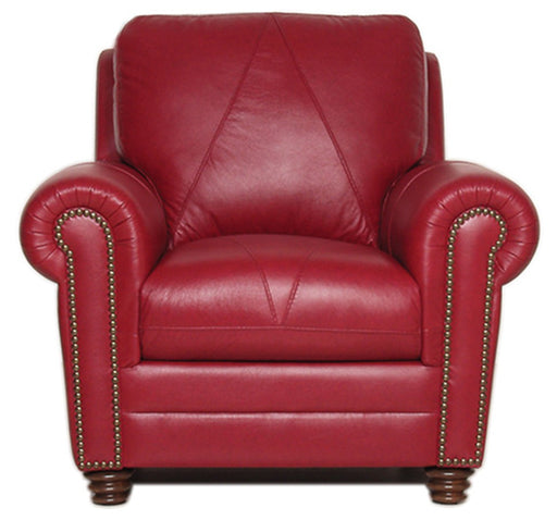 Mariano Italian Leather Furniture - Weston Italian Leather Chair & Ottoman - GreatFurnitureDeal