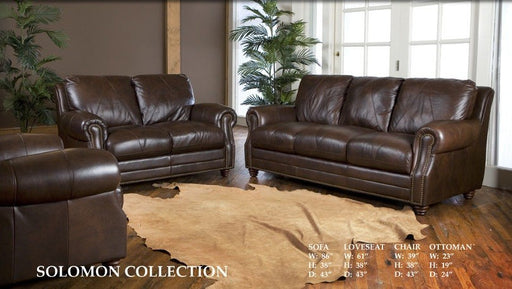 Mariano Italian Leather Furniture - Solomon Sofa, Loveseat and Chair Set - Solomon-SLC - GreatFurnitureDeal