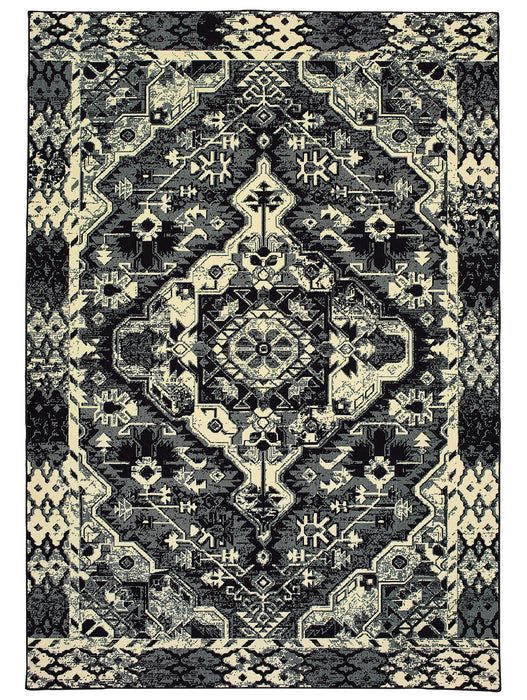 Oriental Weavers - Luna Black/ Ivory Area Rug - 5603K - GreatFurnitureDeal