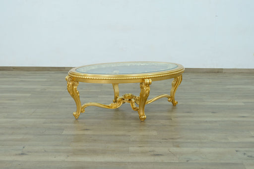 European Furniture - Luxor Coffee Table in Gold Leaf - 68584-CT - GreatFurnitureDeal