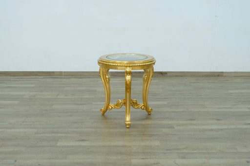European Furniture - Luxor End Table in Gold Leaf - 68584-ET - GreatFurnitureDeal