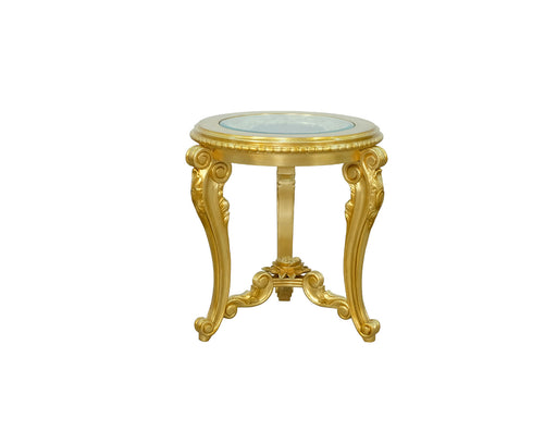 European Furniture - Luxor End Table in Gold Leaf - 68584-ET - GreatFurnitureDeal