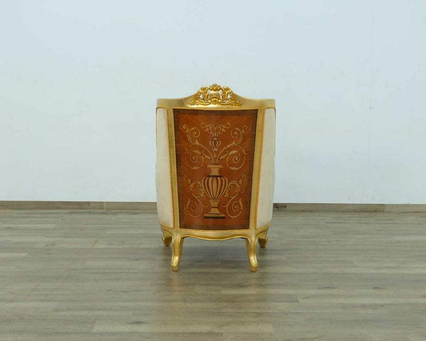 European Furniture - Luxor II 4 Piece Living Room Set in Brown Gold - 68587-4SET