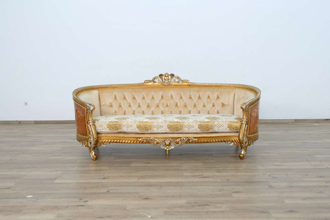 European Furniture - Luxor II 2 Piece Living Room Set in Brown Gold - 68587-2SET