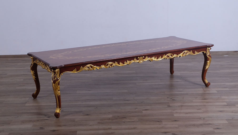 European Furniture - Luxor 9 Piece Luxury Dining Table Set in Gray & Light Gold - 68582-68582G-9SET - GreatFurnitureDeal