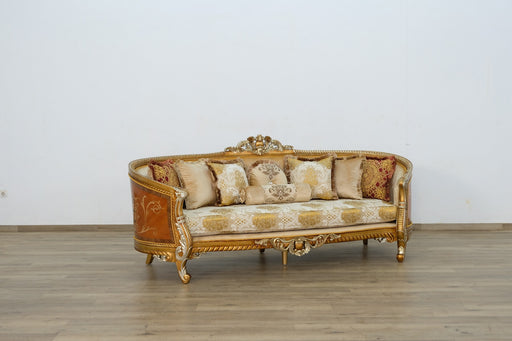 European Furniture - Luxor II 4 Piece Living Room Set in Brown Gold - 68587-4SET - GreatFurnitureDeal