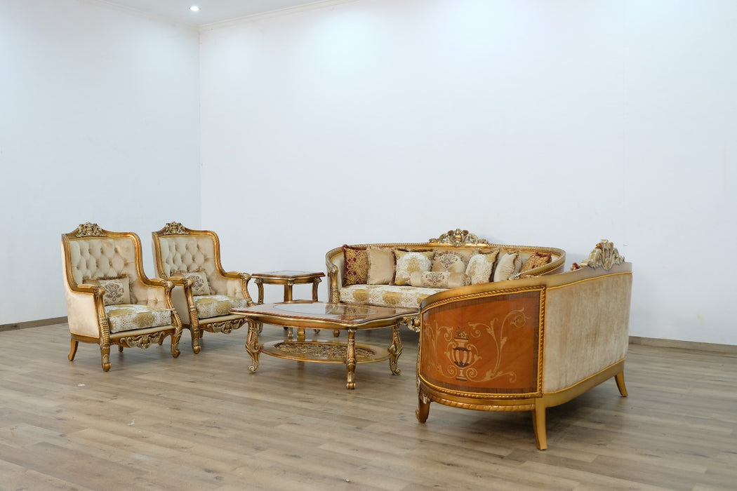 European Furniture - Luxor II Sofa in Brown gold - 68587-S - GreatFurnitureDeal