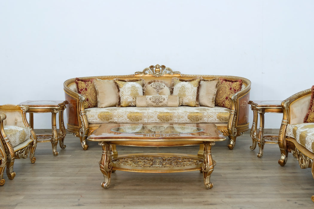 European Furniture - Luxor II Loveseat in Brown Gold - 68587-L - GreatFurnitureDeal