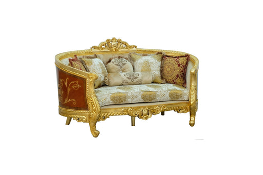 European Furniture - Luxor 3 Piece Living Room Set in Gold Leaf - 68584-3SET - GreatFurnitureDeal