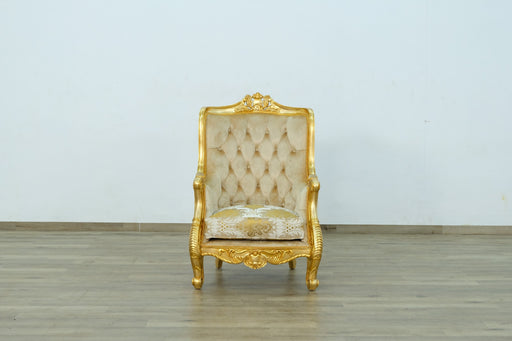 European Furniture - Luxor Chair in Gold Leaf - 68584-C - GreatFurnitureDeal
