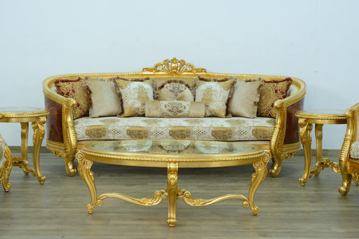 European Furniture - Luxor Sofa in Gold Leaf - 68584-S - GreatFurnitureDeal