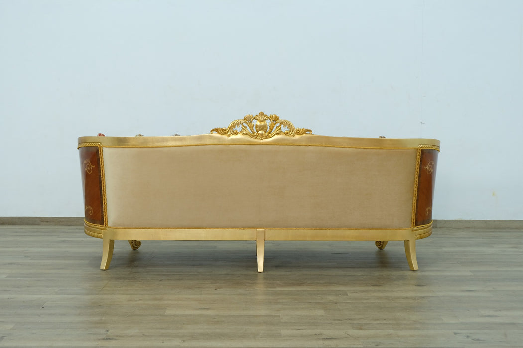 European Furniture - Luxor 4 Piece Living Room Set in Gold Leaf - 68584-4SET - GreatFurnitureDeal