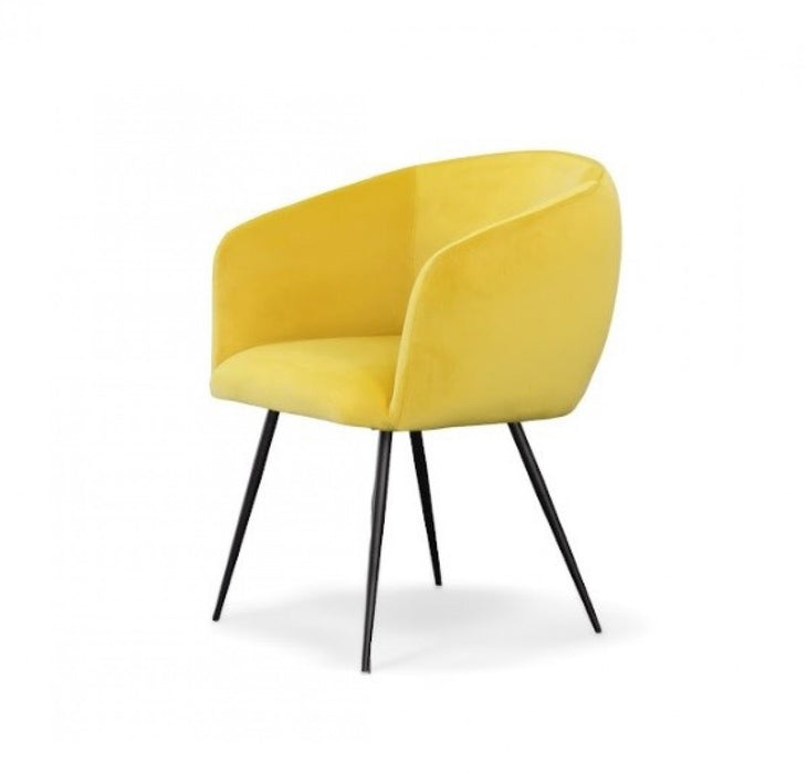 VIG Furniture - Modrest Luzerne Modern Yellow Velvet Dining Chair - VGYFDC1041-YEL-DC