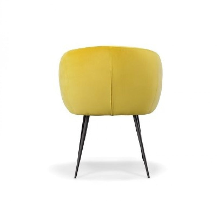 VIG Furniture - Modrest Luzerne Modern Yellow Velvet Dining Chair - VGYFDC1041-YEL-DC - GreatFurnitureDeal