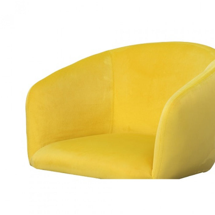 VIG Furniture - Modrest Luzerne Modern Yellow Velvet Dining Chair - VGYFDC1041-YEL-DC - GreatFurnitureDeal