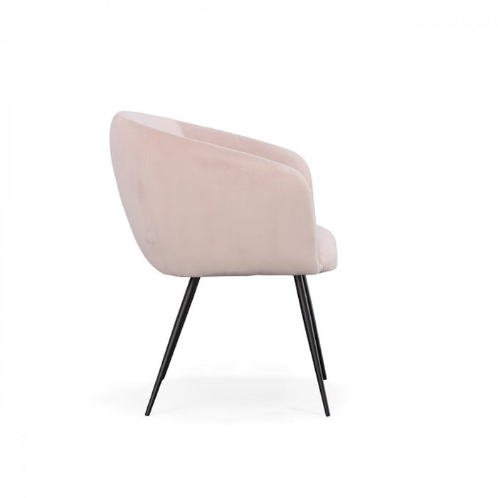 VIG Furniture - Modrest Luzerne Modern Pink Velvet Dining Chair - VGYFDC1041-PNK-DC - GreatFurnitureDeal