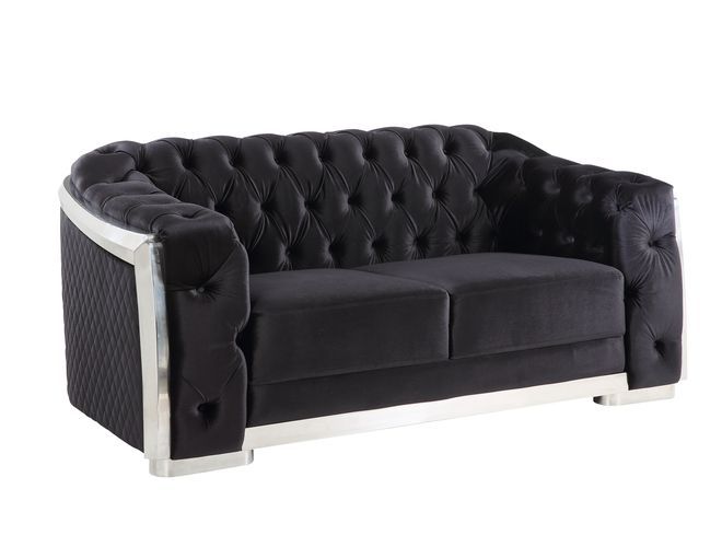 Acme Furniture - Pyroden Loveseat in Black - LV00297 - GreatFurnitureDeal
