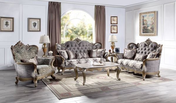 Acme Furniture - Elozzol 2 Piece Living Room Set in Fabric - LV00299-300