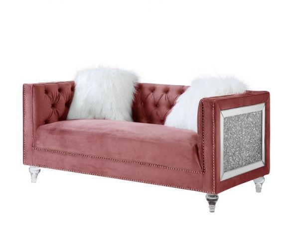 Acme Furniture - HeiberoII 2 Piece Sofa Set in Pink - LV00327-2SET - GreatFurnitureDeal