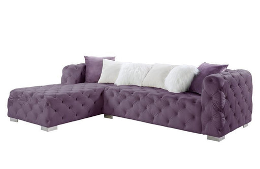 Acme Furniture - Qokmis Sectional Sofa in Purple - LV00389 - GreatFurnitureDeal