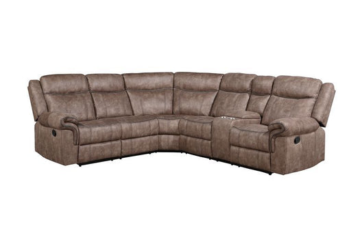 Acme Furniture - Dollum Sectional Sofa in 2-Tone Chocolate - LV00397 - GreatFurnitureDeal