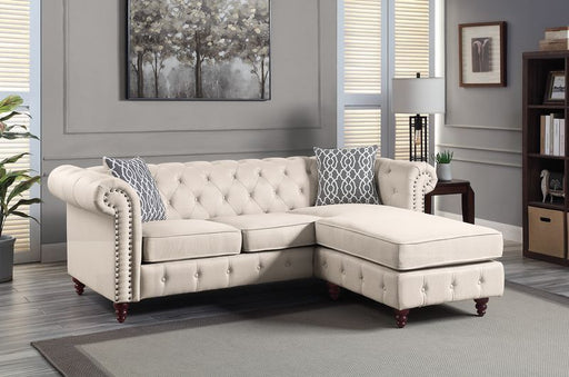 Acme Furniture - Waldina Sectional Sofa in Beige - LV00643 - GreatFurnitureDeal