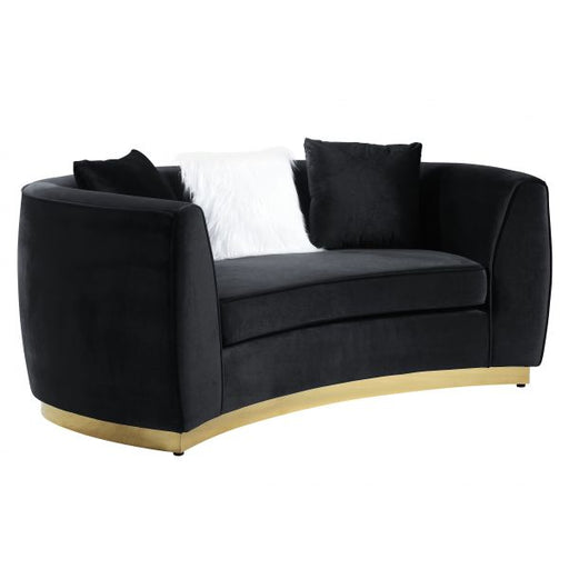 Acme Furniture - Achelle Loveseat in Black Velvet - LV01046 - GreatFurnitureDeal