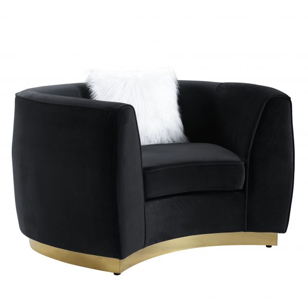 Acme Furniture - Achelle Chair in Black Velvet - LV01047