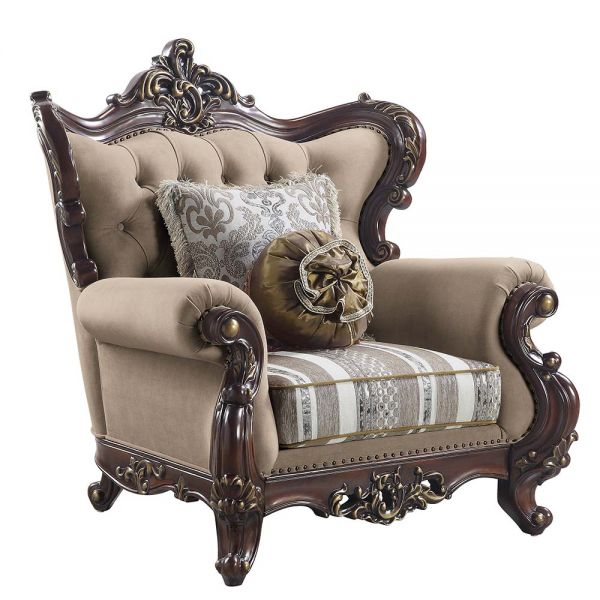 Acme Furniture - Ragnar Chair in Light Brown Linen - LV01124 - GreatFurnitureDeal