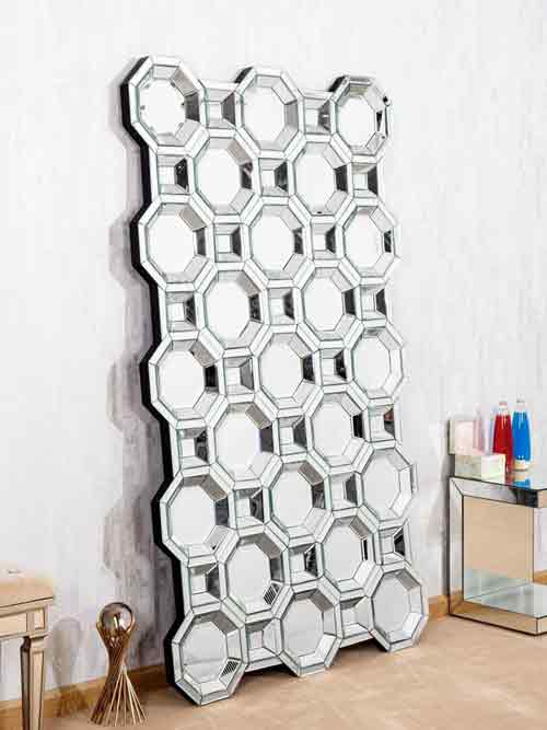 Myco Furniture - Lexi Floor Mirror in Clear - LX908 - GreatFurnitureDeal