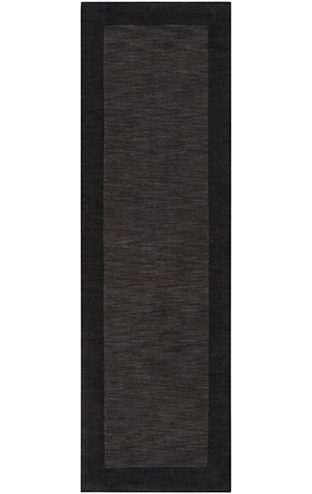 Surya Rugs - Mystique Grey, Black Area Rug - M347 - 2'6" x 8' - GreatFurnitureDeal