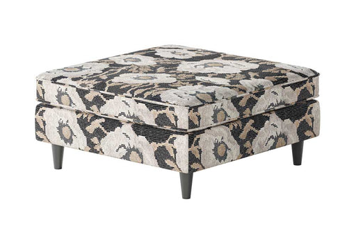 Southern Home Furnishings - Argo Ash Cocktail Ottoman in Multi - 170 Bloom Carbon Square Cocktail Ottoman - GreatFurnitureDeal
