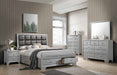 Myco Furniture - Mia 5 Piece King Bedroom Set in Silver - MA400-K-5SET - GreatFurnitureDeal