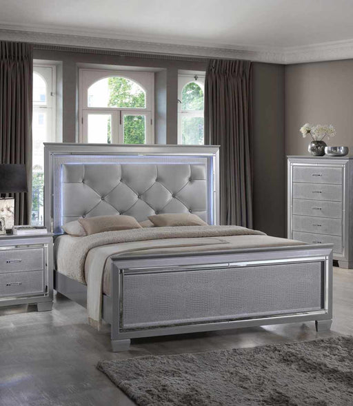 Myco Furniture - Martina King Bed in Silver - MA700-K - GreatFurnitureDeal