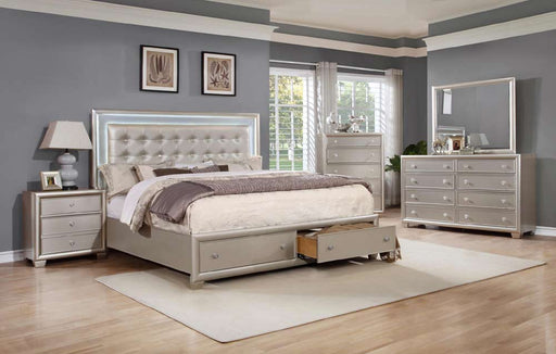 Myco Furniture - Mariano 3 Piece King Storage Bedroom Set in Champagne - MA800-K-3SET - GreatFurnitureDeal