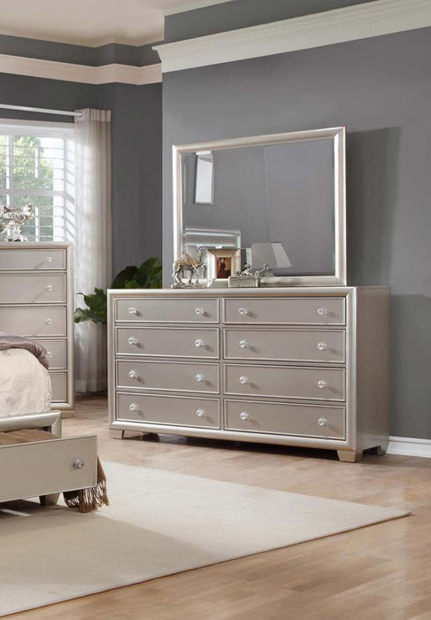 Myco Furniture - Mariano Dresser With Mirror in Champagne - MA800-DM - GreatFurnitureDeal