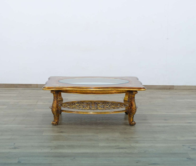 European Furniture - Maggiolini II Coffee Table in Gold - 31055-CT - GreatFurnitureDeal