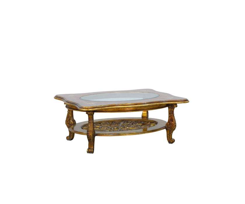 European Furniture - Maggiolini II Coffee Table in Gold - 31055-CT - GreatFurnitureDeal