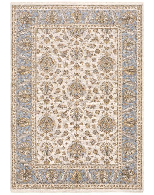 Oriental Weavers - Maharaja Ivory/ Blue Area Rug - 5091Z - GreatFurnitureDeal