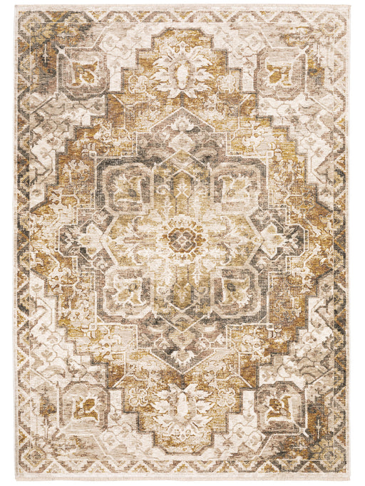 Oriental Weavers - Maharaja Gold/ Brown Area Rug - 661C1 - GreatFurnitureDeal