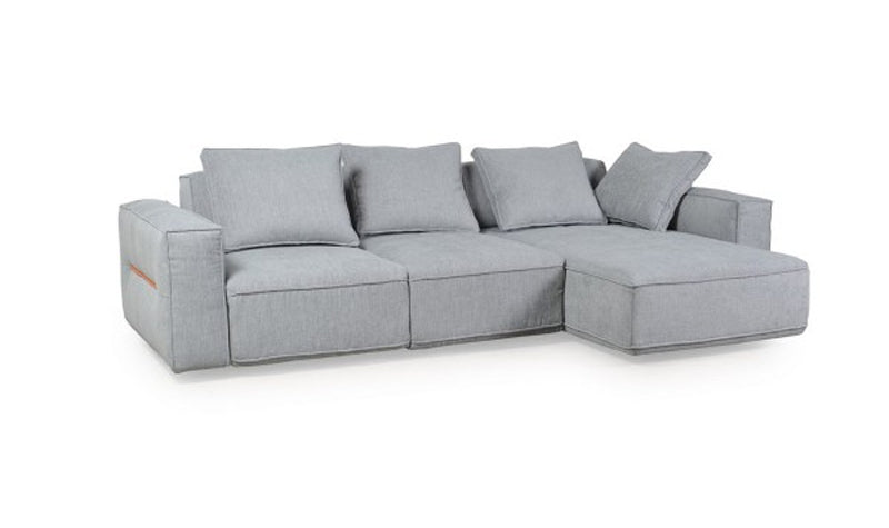 Moroni - Josie 3 Piece Sectional Sofa in Light Grey - 297SC1224A