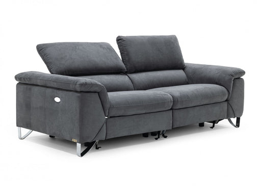 VIG Furniture - Divani Casa Maine Modern Dark Grey Fabric Sofa w- Electric Recliners - VGKNE9104-E9-GRY-3-S - GreatFurnitureDeal