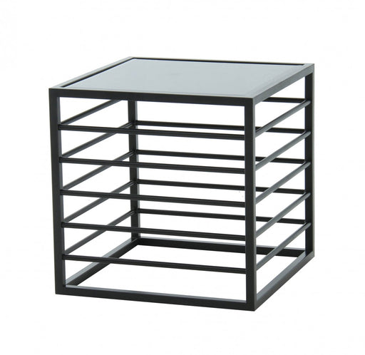 VIG Furniture - Modrest Malvo Modern Black Glass End Table - VGODLZ-215E-BLK-ET - GreatFurnitureDeal