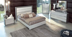 ESF Furniture - Mangano 5 Piece Bedroom Queen Bed Set in High Gloss White - MANGANOBEDQ.S-5SET - GreatFurnitureDeal