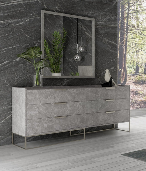 VIG Furniture - Nova Domus Marbella - Italian Modern Grey Marble Dresser - VGACMARBELLA-GRY-DRS - GreatFurnitureDeal