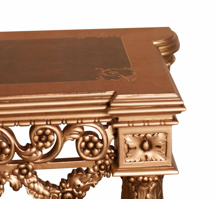 European Furniture - Maria Console Table in Gold - 34015-ST - GreatFurnitureDeal
