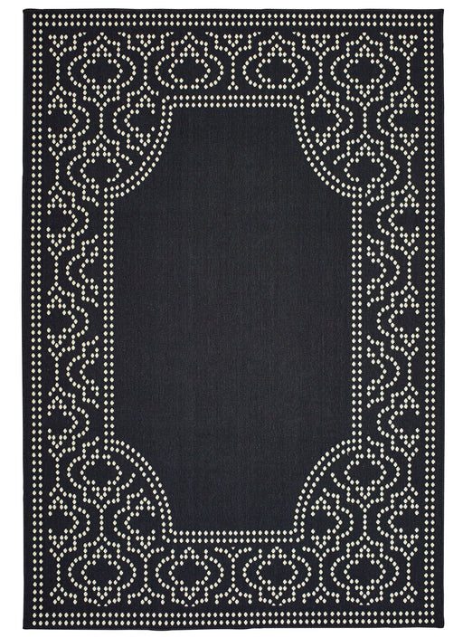 Oriental Weavers - Marina Black/ Ivory Area Rug - 1247K - GreatFurnitureDeal
